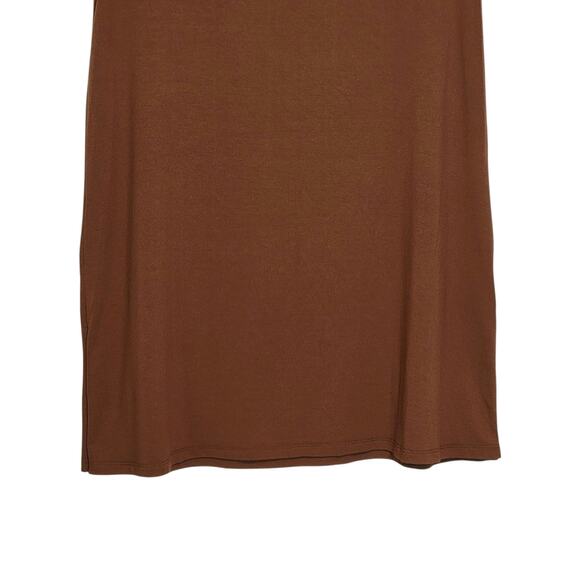 Eileen Fisher T Shirt Dress Short Sleeve Mini Brown Relaxed Fit Minimalist Small - Picture 7 of 10
